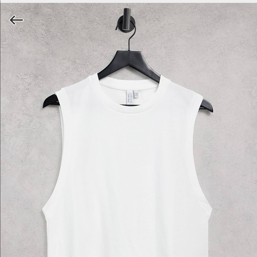 & Other Stories cotton cropped tank top in white